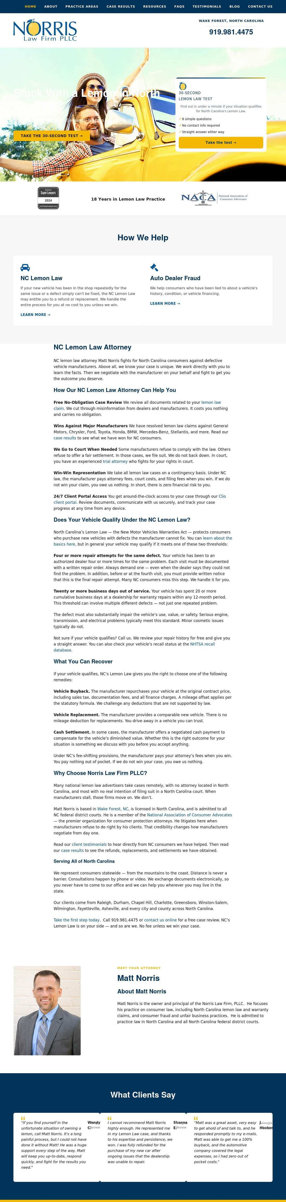 Norris Law Firm, PLLC - Raleigh NC Lawyers