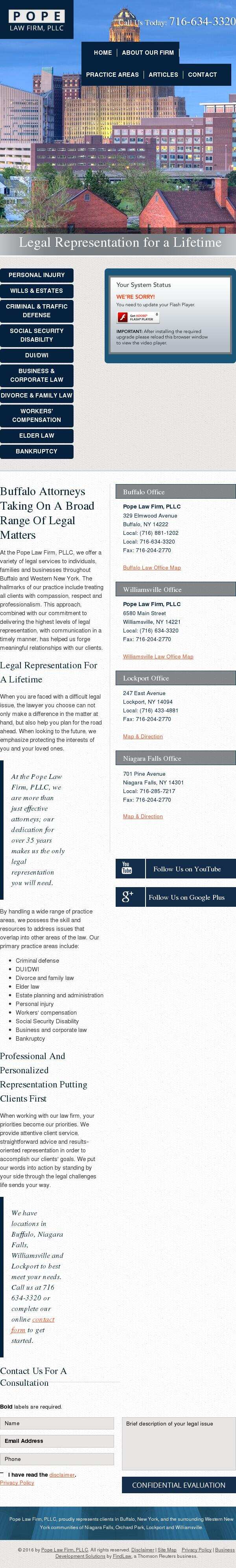 Pope Law Firm, PLLC - Lockport NY Lawyers