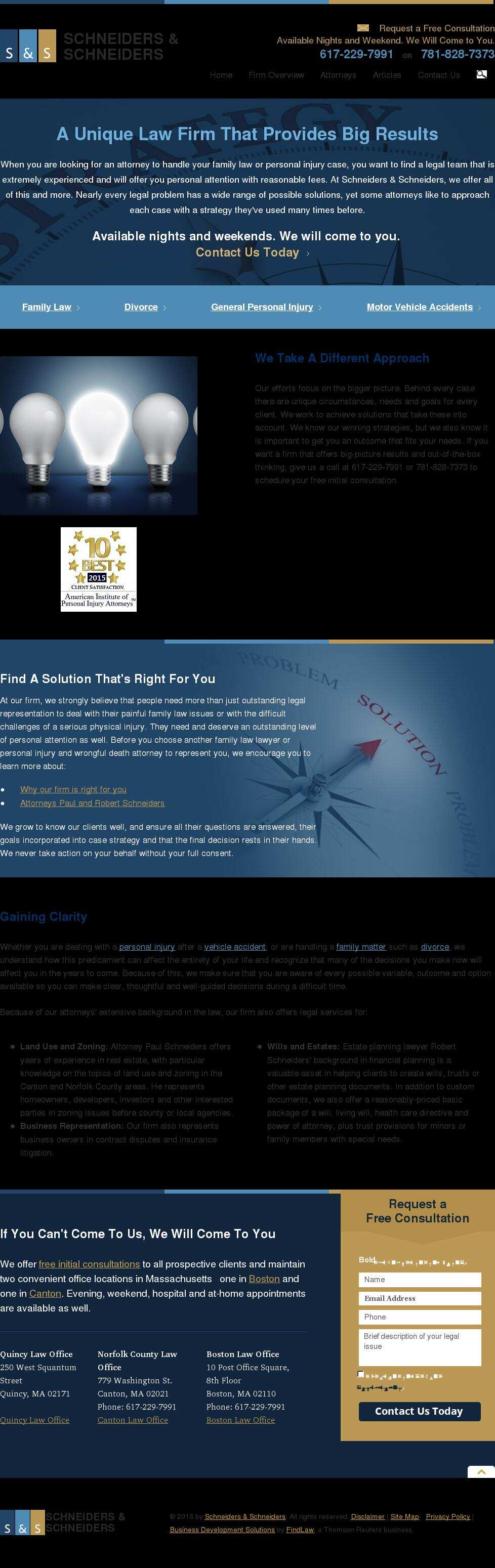 Schneiders & Schneiders - Canton MA Lawyers