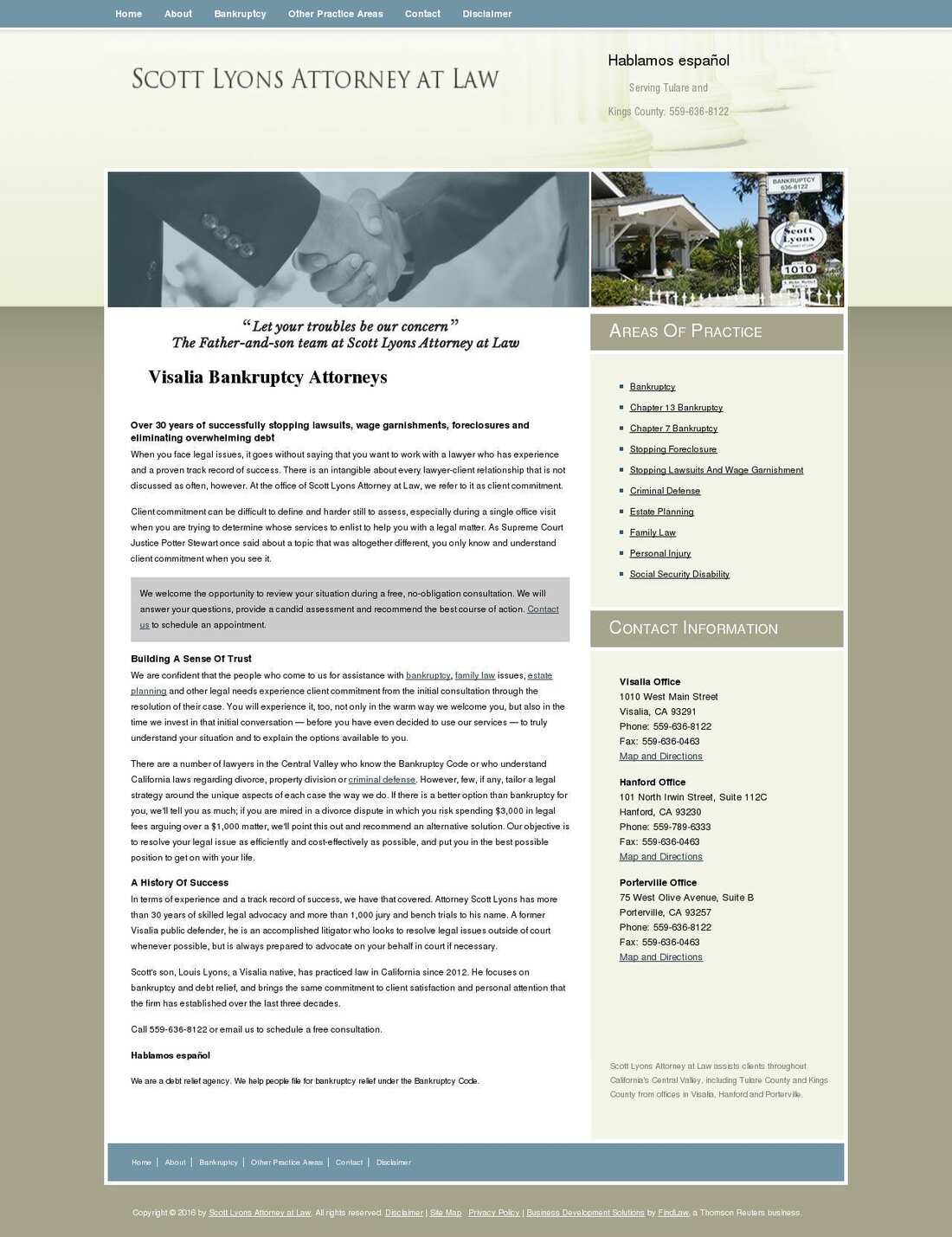 Scott Lyons Attorney at Law - Porterville CA Lawyers
