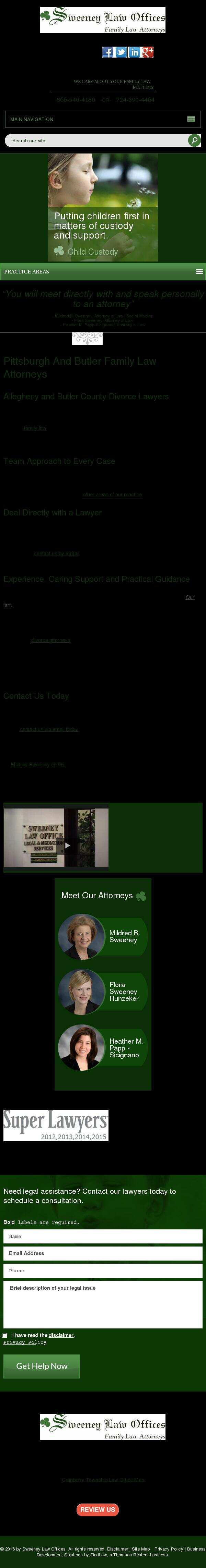 Sweeney Law Offices - Pittsburgh PA Lawyers