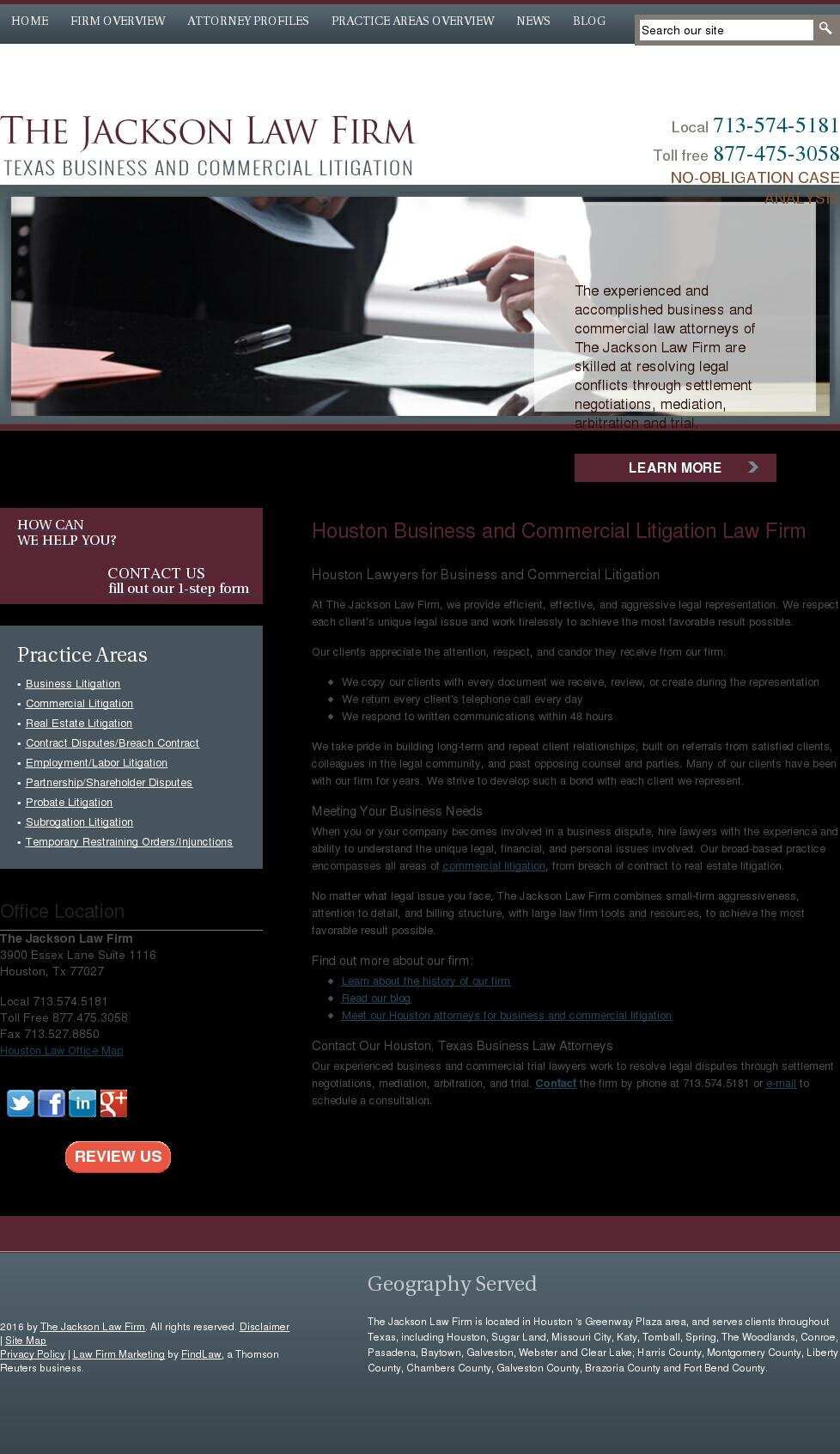 The Jackson Law Firm - Houston TX Lawyers