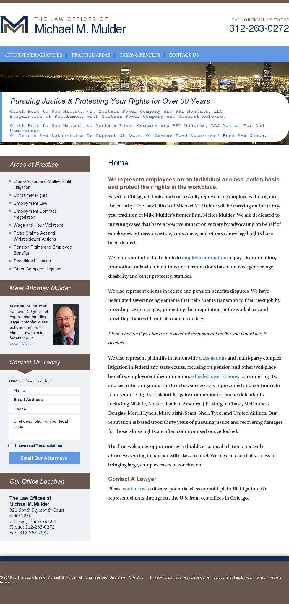 The Law offices of Michael M. Mulder - Chicago IL Lawyers