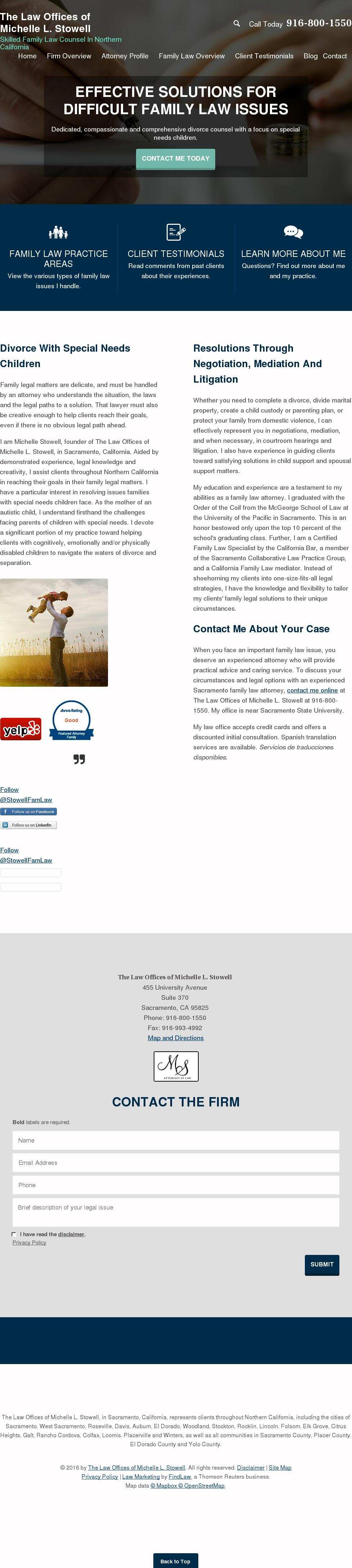 The Law Offices of Michelle L. Stowell - Sacramento CA Lawyers