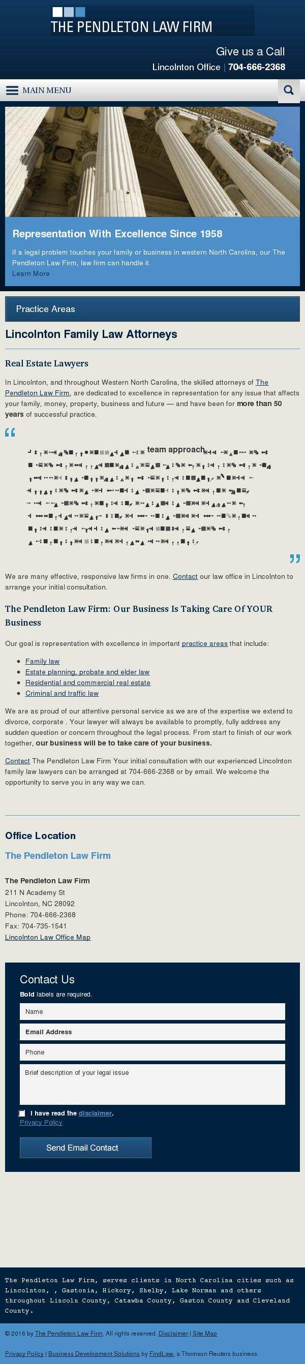 The Pendleton Law Firm - Lincolnton NC Lawyers