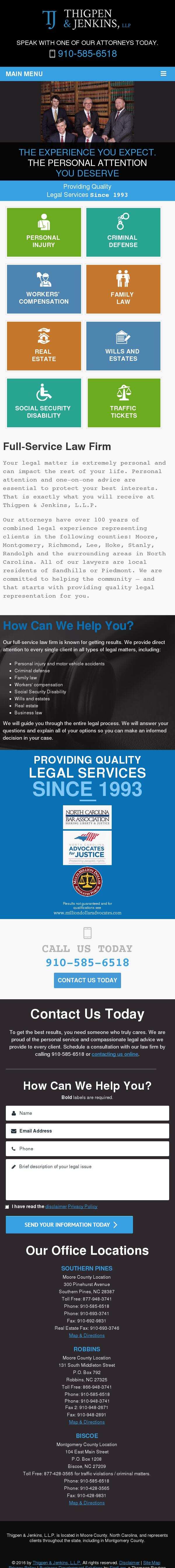 Thigpen & Jenkins, L.L.P. - Biscoe NC Lawyers