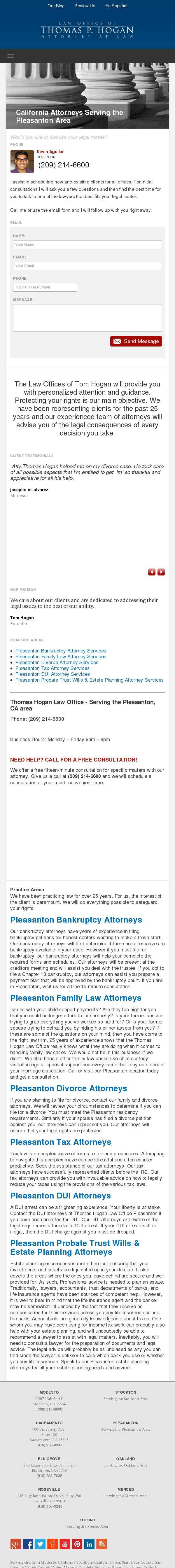 Thomas Hogan Law Office - Pleasanton CA Lawyers
