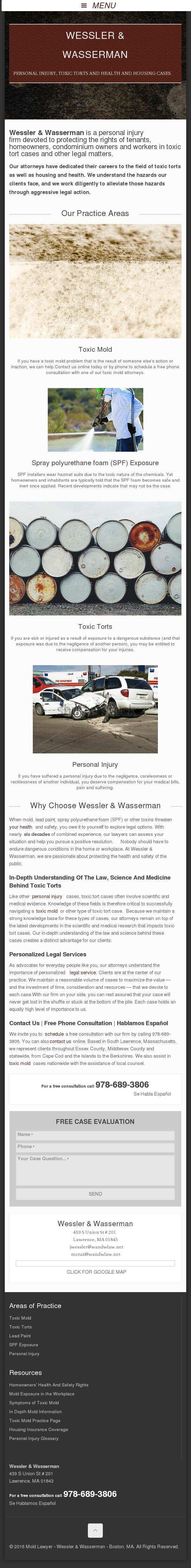 Wessler & Wasserman - South Lawrence MA Lawyers