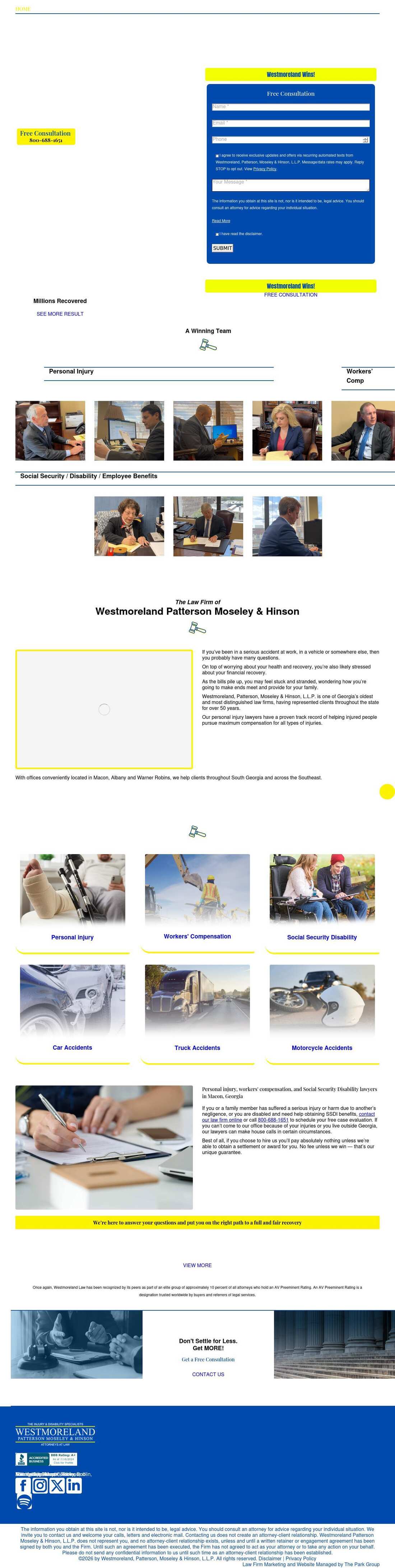 Westmoreland Patterson Moseley & Hinson LLP - Warner Robins GA Lawyers