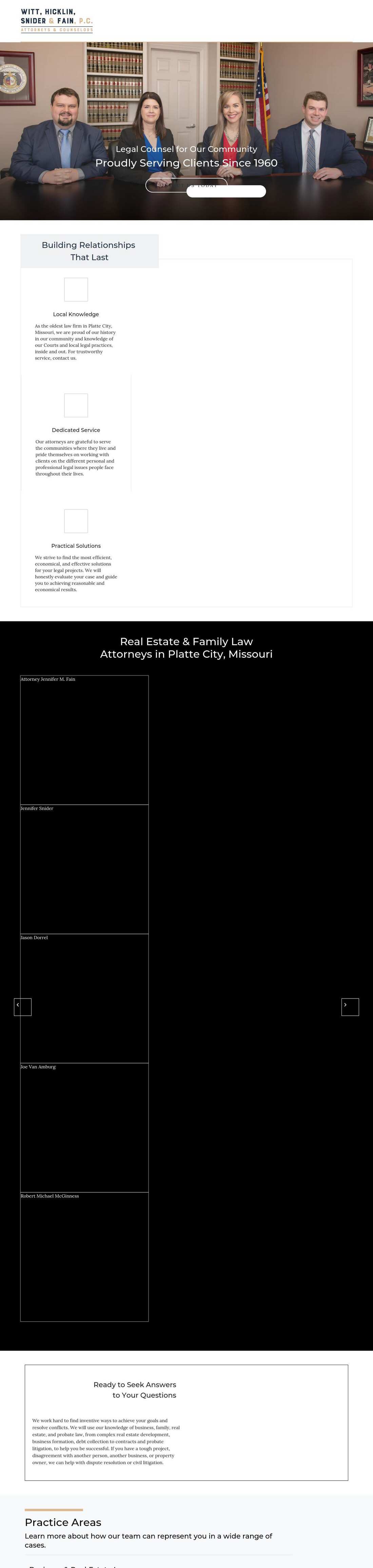 Witt, Hicklin & Snider, P.C. - Platte City MO Lawyers