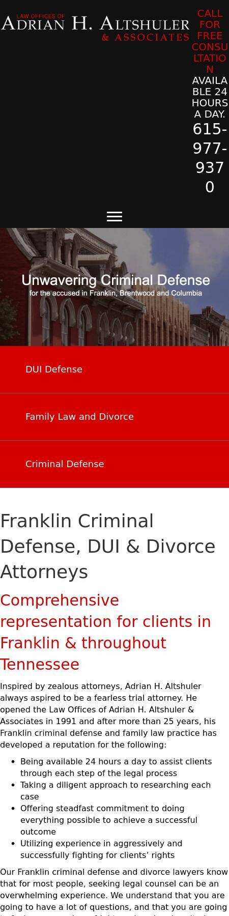  Law Offices of Adrian H. Altshuler & Associates - Columbia TN Lawyers