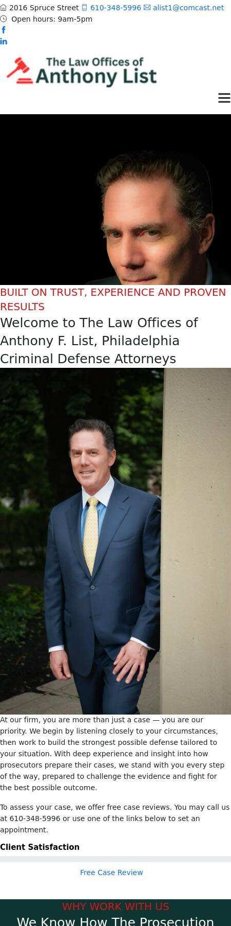 Anthony F. List - Media PA Lawyers