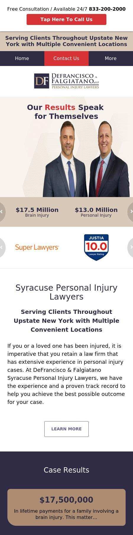 DeFrancisco & Falgiatano Personal Injury Lawyers - Syracuse NY Lawyers