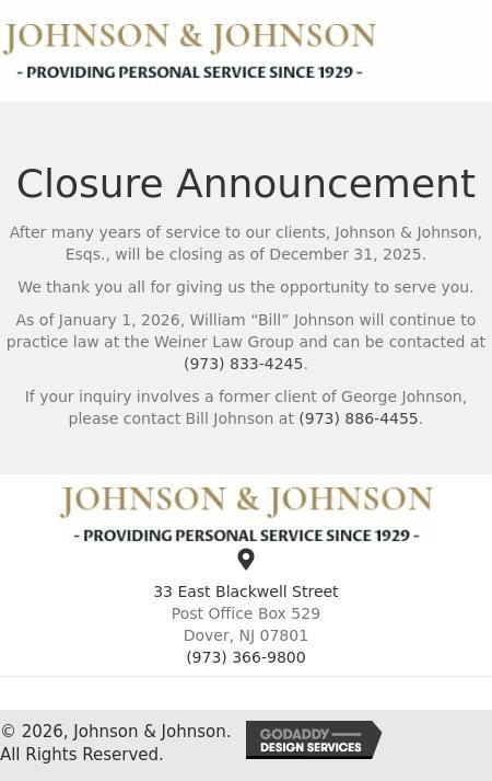 Johnson & Johnson - Dover NJ Lawyers
