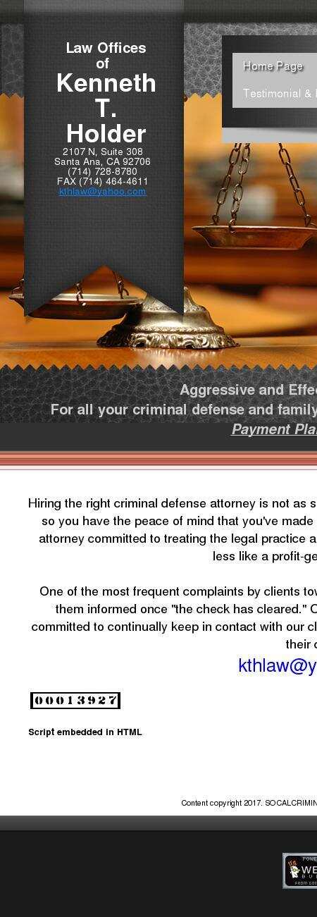 Law Offices of Kenneth Holder - Santa Ana CA Lawyers