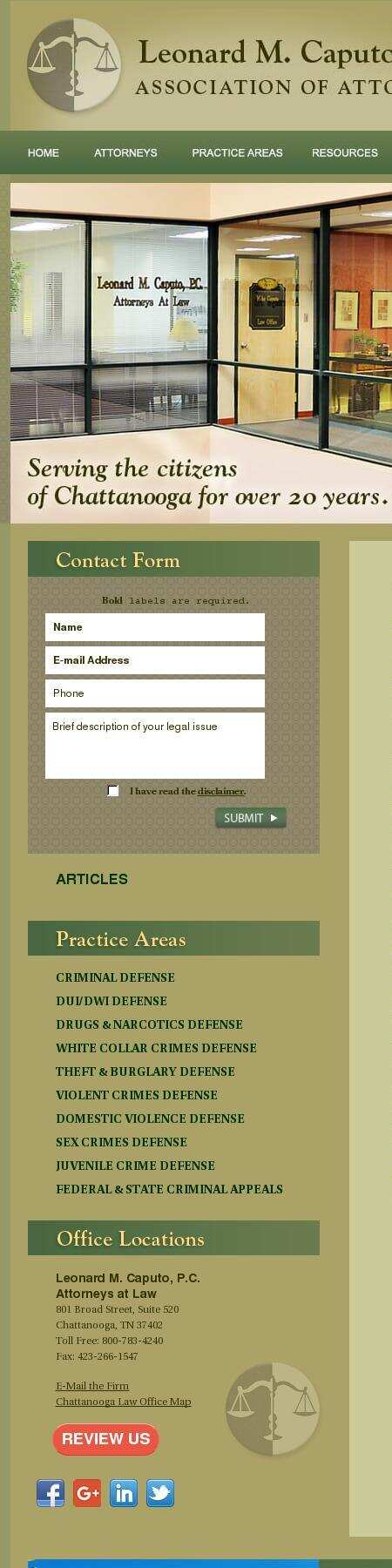 Leonard M. Caputo, P.C. Attorneys at Law - Chattanooga TN Lawyers