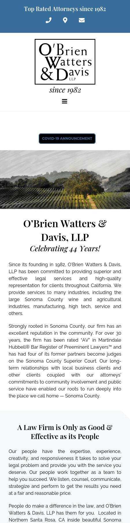 O'Brien Watters & Davis, LLP - Santa Rosa CA Lawyers