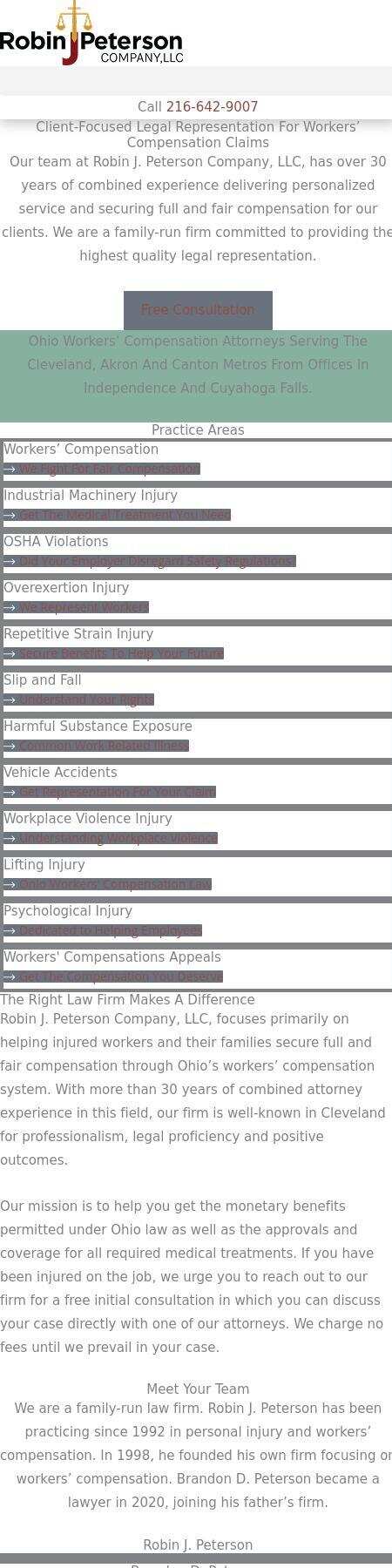 Robin J. Peterson Company, LLC - Independence OH Lawyers