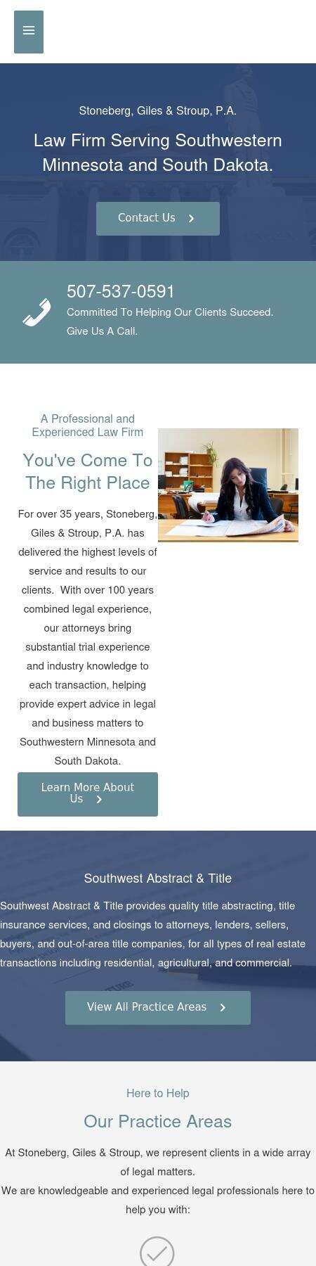 Stoneberg, Giles & Stroup, P.A. - Marshall MN Lawyers