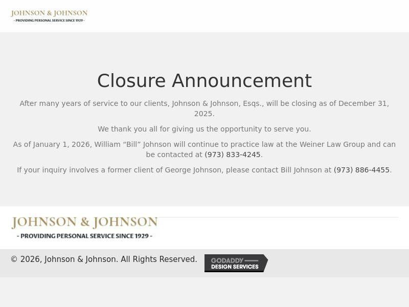Johnson & Johnson - Dover NJ Lawyers