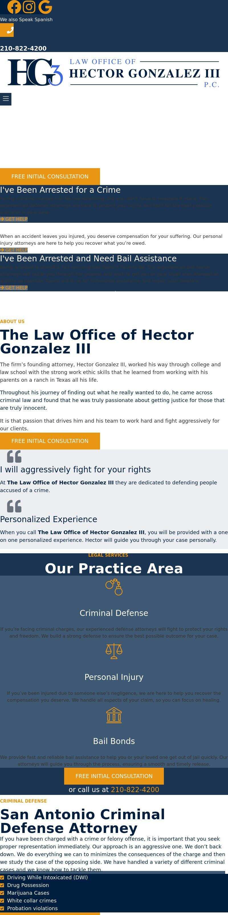 Law Office of Hector Gonzalez III, P.C. - San Antonio TX Lawyers