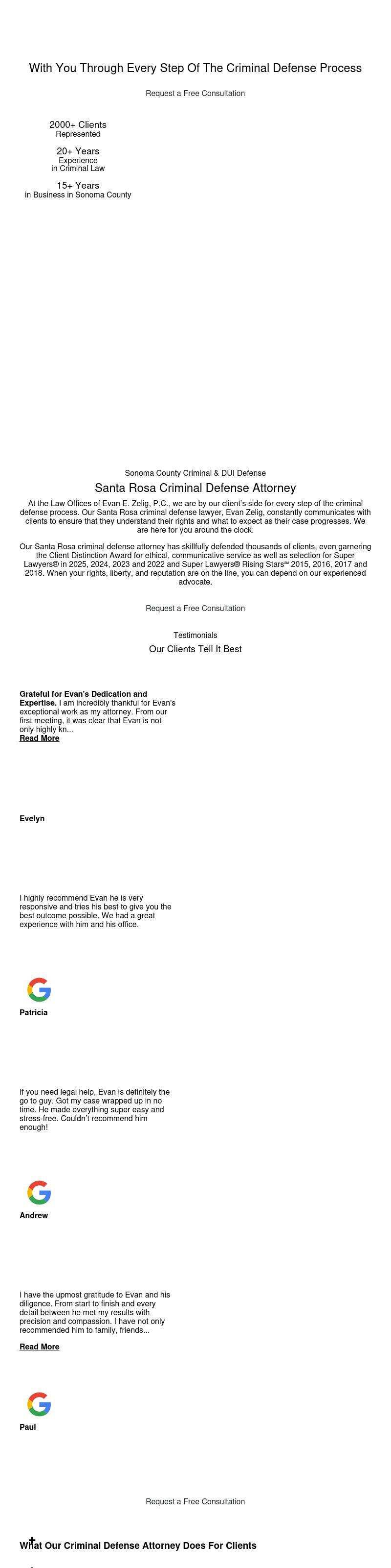 Law Offices of Evan E. Zelig, P.C. - Santa Rosa CA Lawyers