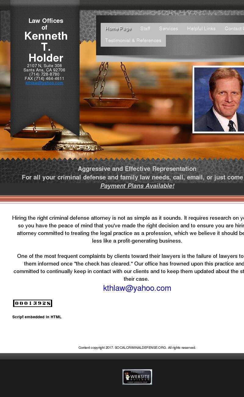 Law Offices of Kenneth Holder - Santa Ana CA Lawyers