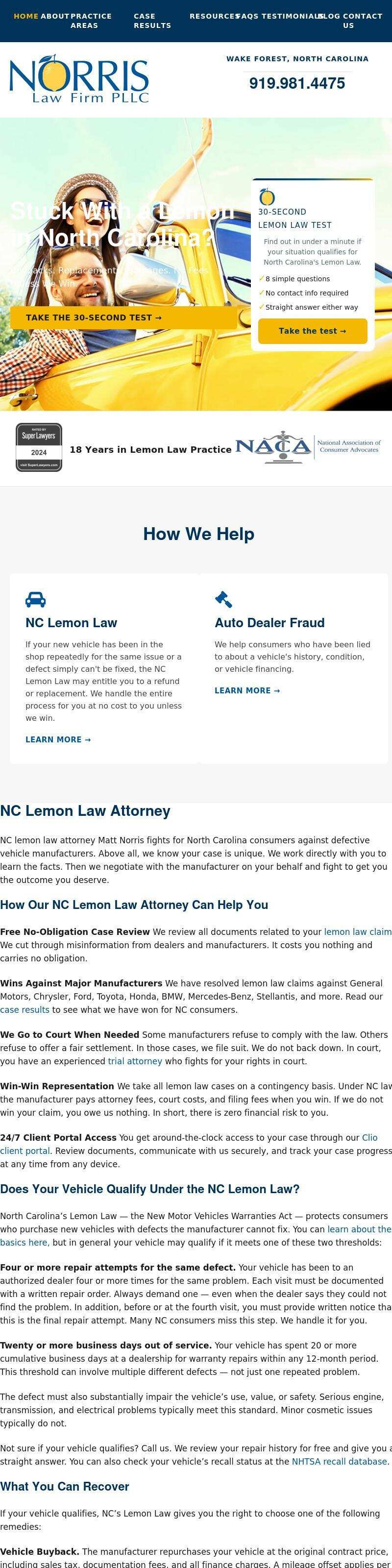 Norris Law Firm, PLLC - Raleigh NC Lawyers