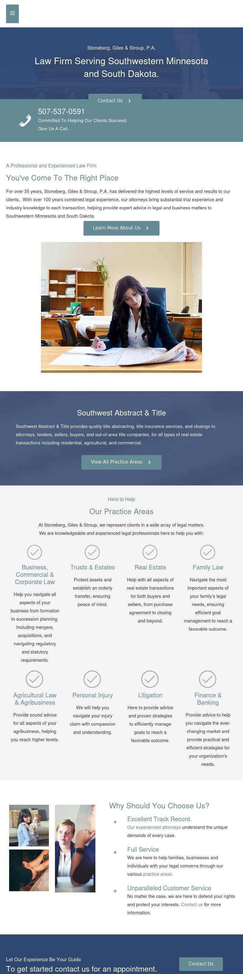 Stoneberg, Giles & Stroup, P.A. - Marshall MN Lawyers