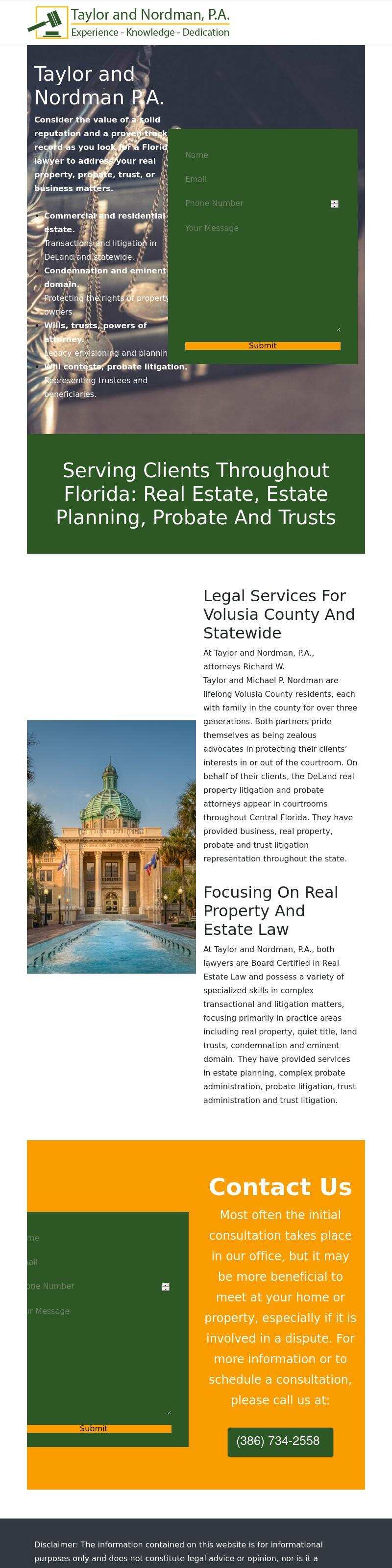 Taylor and Nordman, P.A. - Deland FL Lawyers